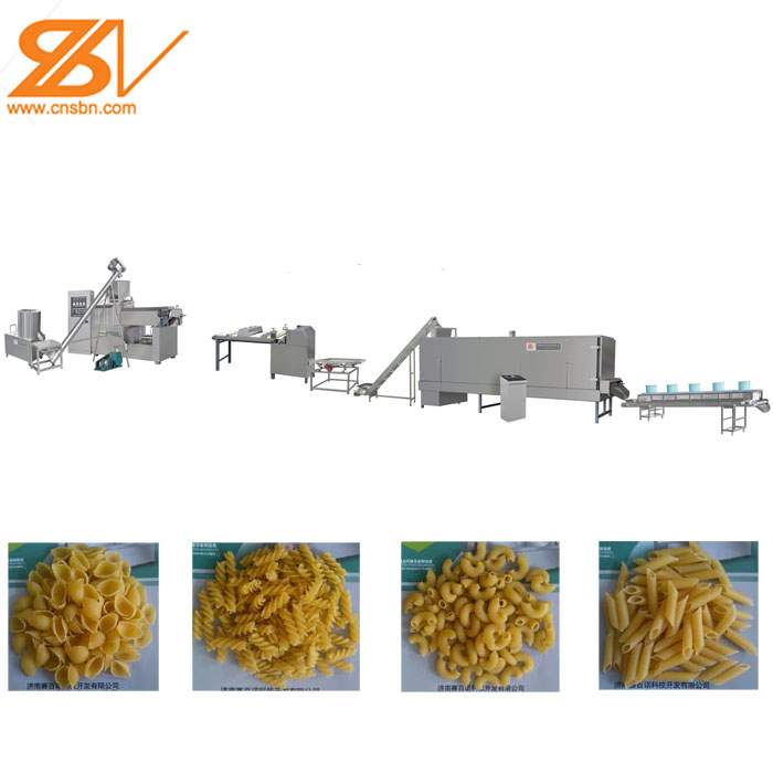 800kg/H Automatic Short Cut Dry pasta Macaroni Fusilli linha de produção