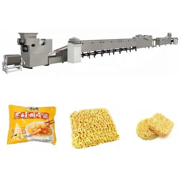 Linha de Produção Automática de Macarrão Instantâneo Frito e Não Frito Redondo e Quadrado