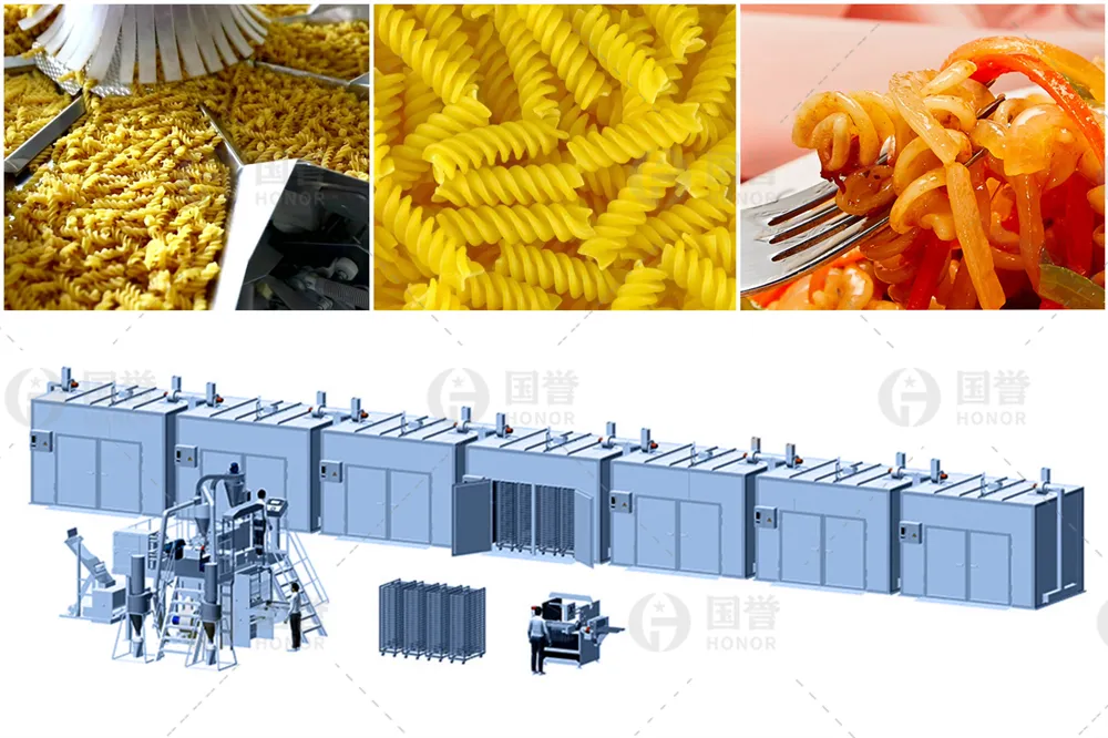 Linha de Produção Automática de Pasta Penne Equipamento de Extrusão de Macarrão Italiano Sistema Avançado de Modelagem de Fusilli