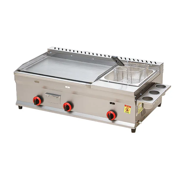 Fogão Comercial Multifuncional a Gás, Fritadeira, Cozinha de Macarrão, Vaporizador