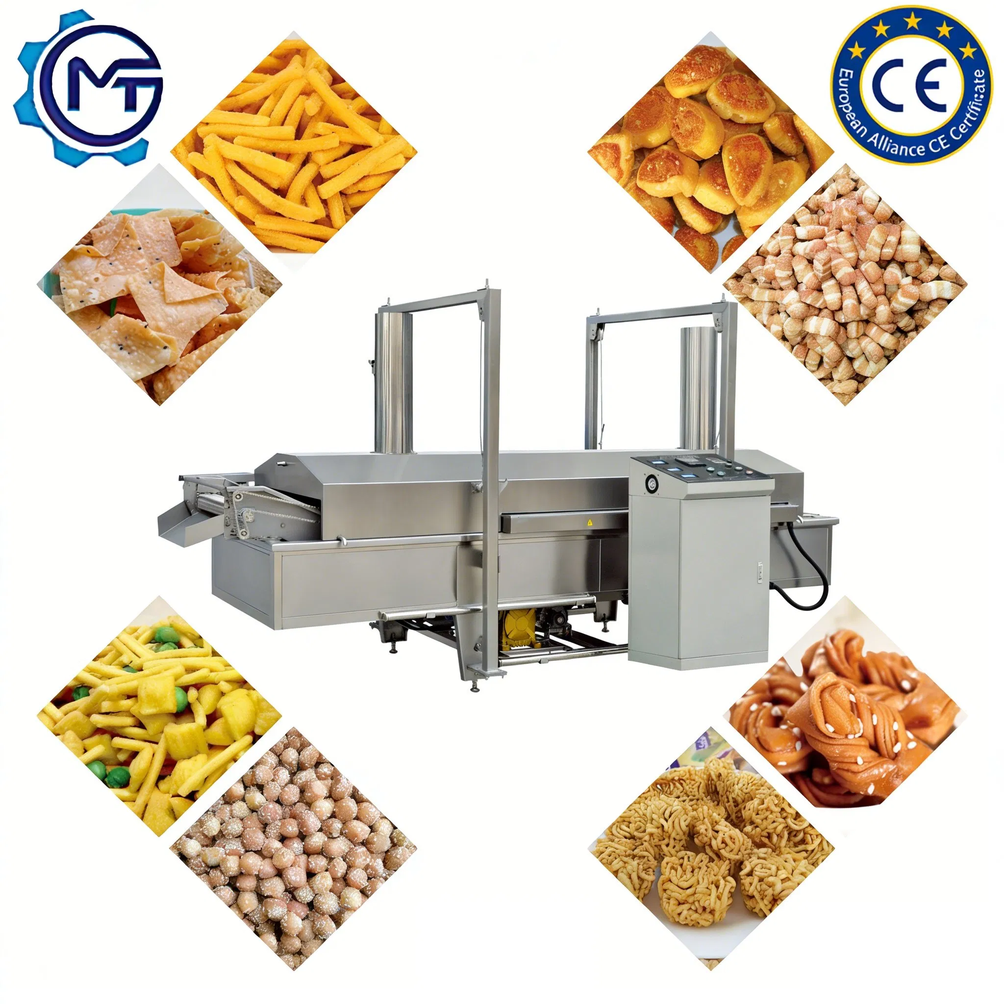 Linha de Produção de Processamento de Alimentos de Macarrão Frito Totalmente Automática de Alta Eficiência