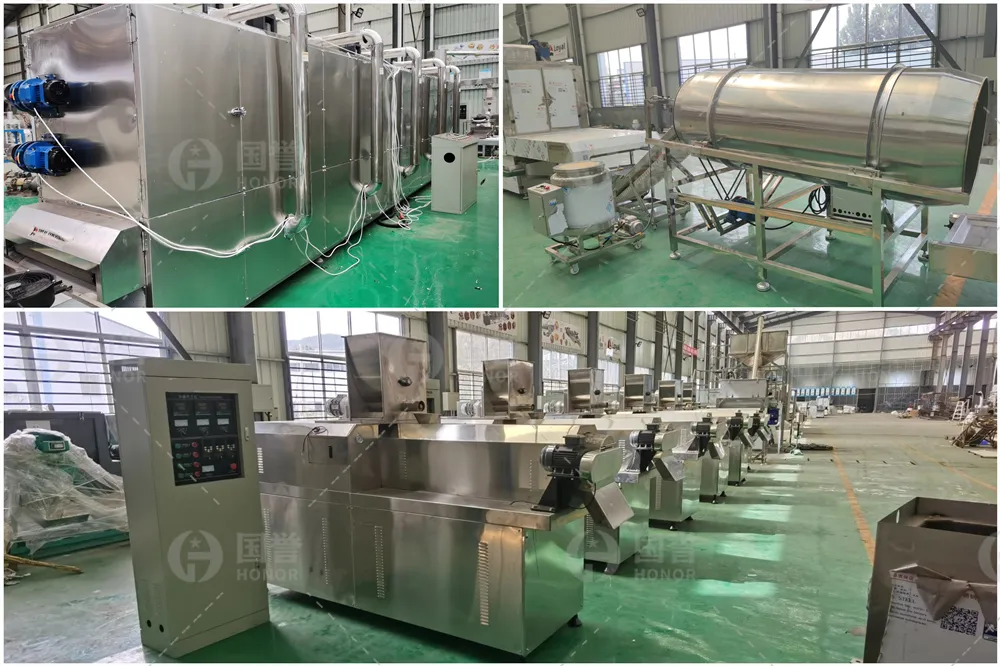 Máquina de Formação de Alimentos Puffados Inteligente Sistema de Produção de Snacks Recheados Totalmente Automatizado Máquina de Fazer Alimentos Puffados com Controle de Precisão