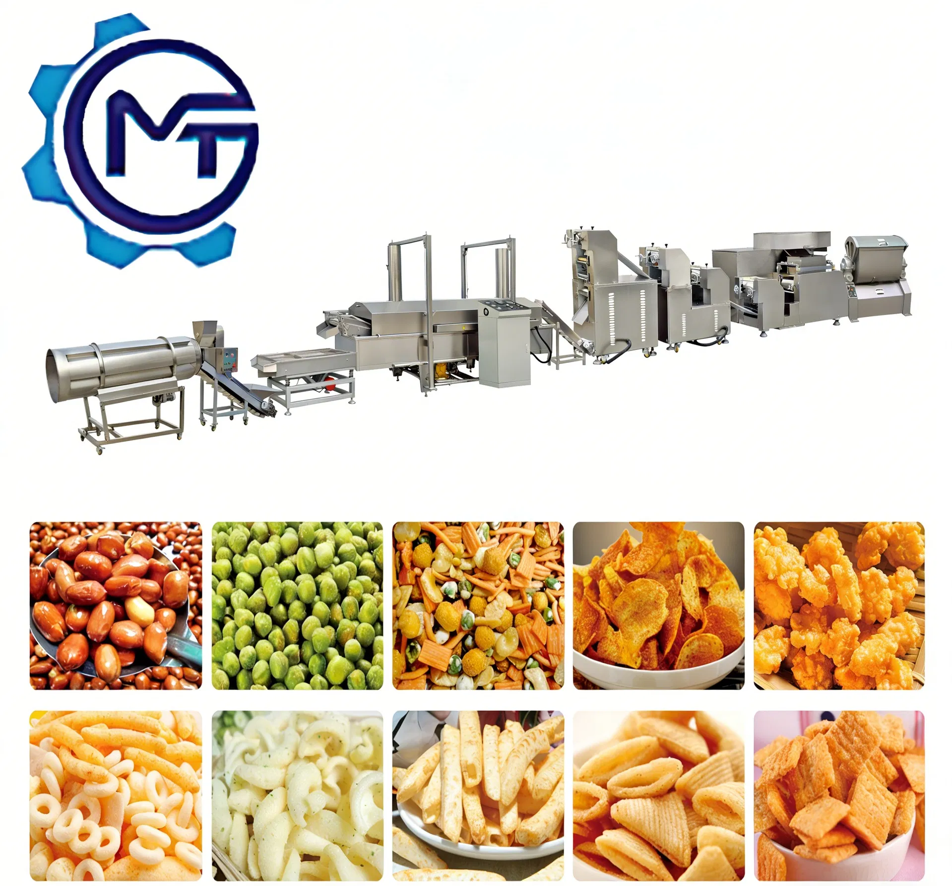 Linha de Produção de Processamento de Alimentos de Macarrão Frito Totalmente Automática de Alta Eficiência