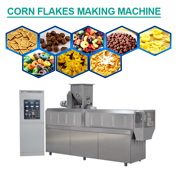 Equipamento de Processamento de Flocos de Milho Instantâneos Planta de Produção de Cereal Puffado