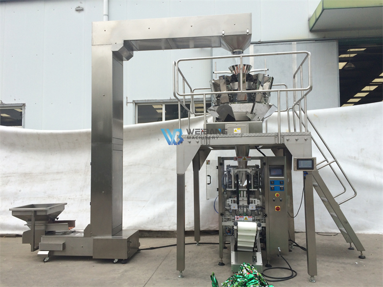 Máquina de Embalagem Automática de Pesagem Multi Cabeça para Bolinhos Congelados, Massa e Cereal