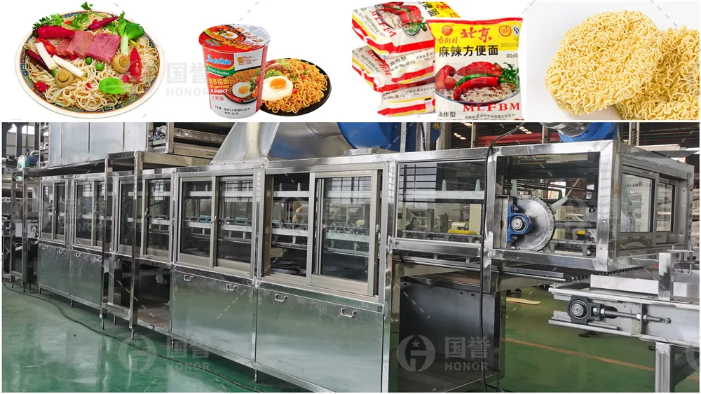 Linha de Produção Automática de Macarrão Instantâneo com Máquina de Macarrão de Alta Eficiência