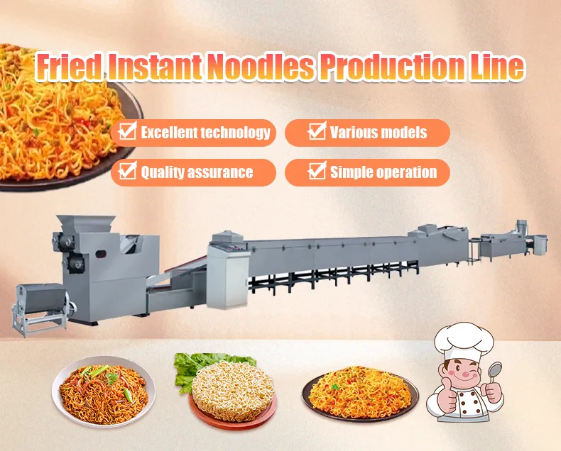 Linha de Produção de Macarrão Instantâneo Frito e Eficiente