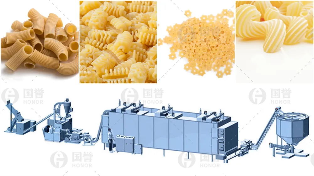 Linha de Produção Automática de Pasta Penne Equipamento de Extrusão de Macarrão Italiano Sistema Avançado de Modelagem de Fusilli