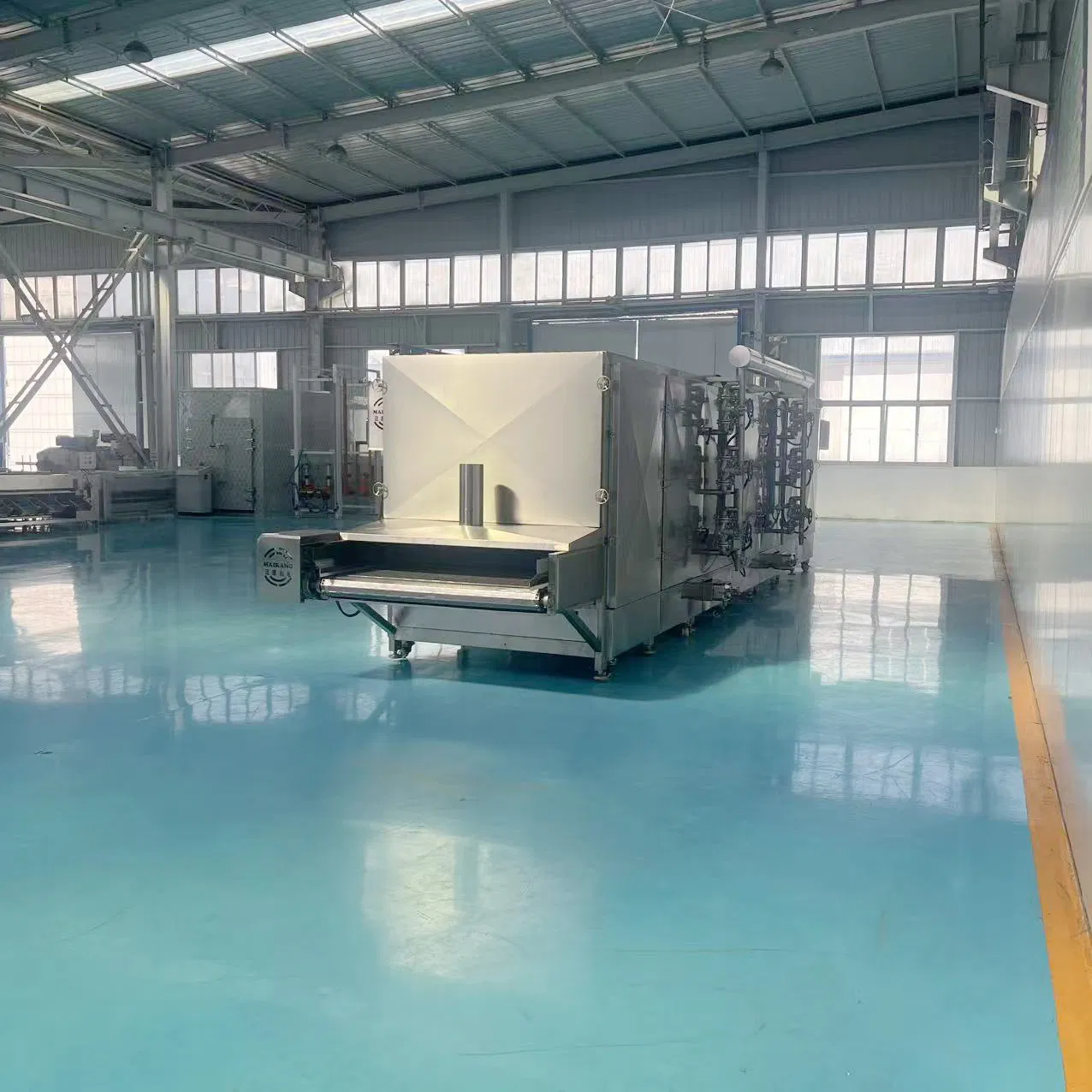 Linha de Cozinha com Vapor Sem Banho de Água Equipamento Industrial de Aquecimento Contínuo a Vapor para Cozimento de Alimentos Máquina de Blanchimento de Rolos de Sushi para Alimentos Rápidos Prontos para Comer