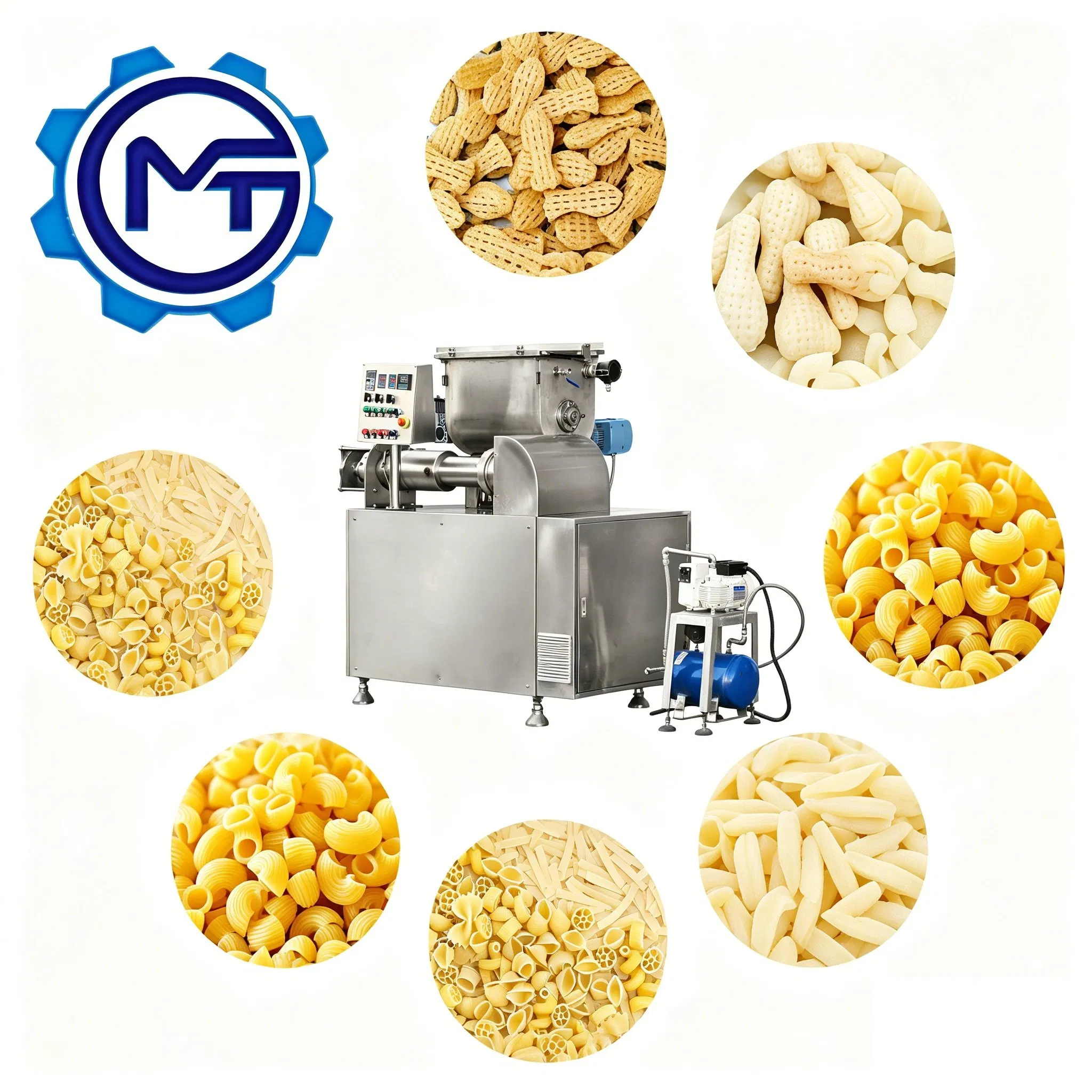 Linha de Produção de Extrusora de Alimentos para Macarrão Multifuncional com Secador e Resfriador