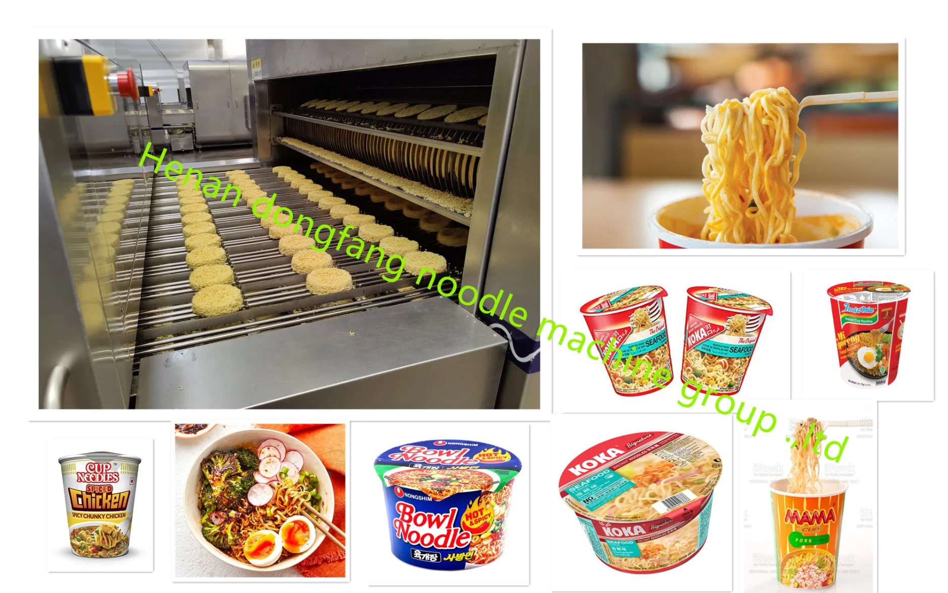 Máquina Equipamento de Linha de Processamento de Macarrão Redondo Não Frito