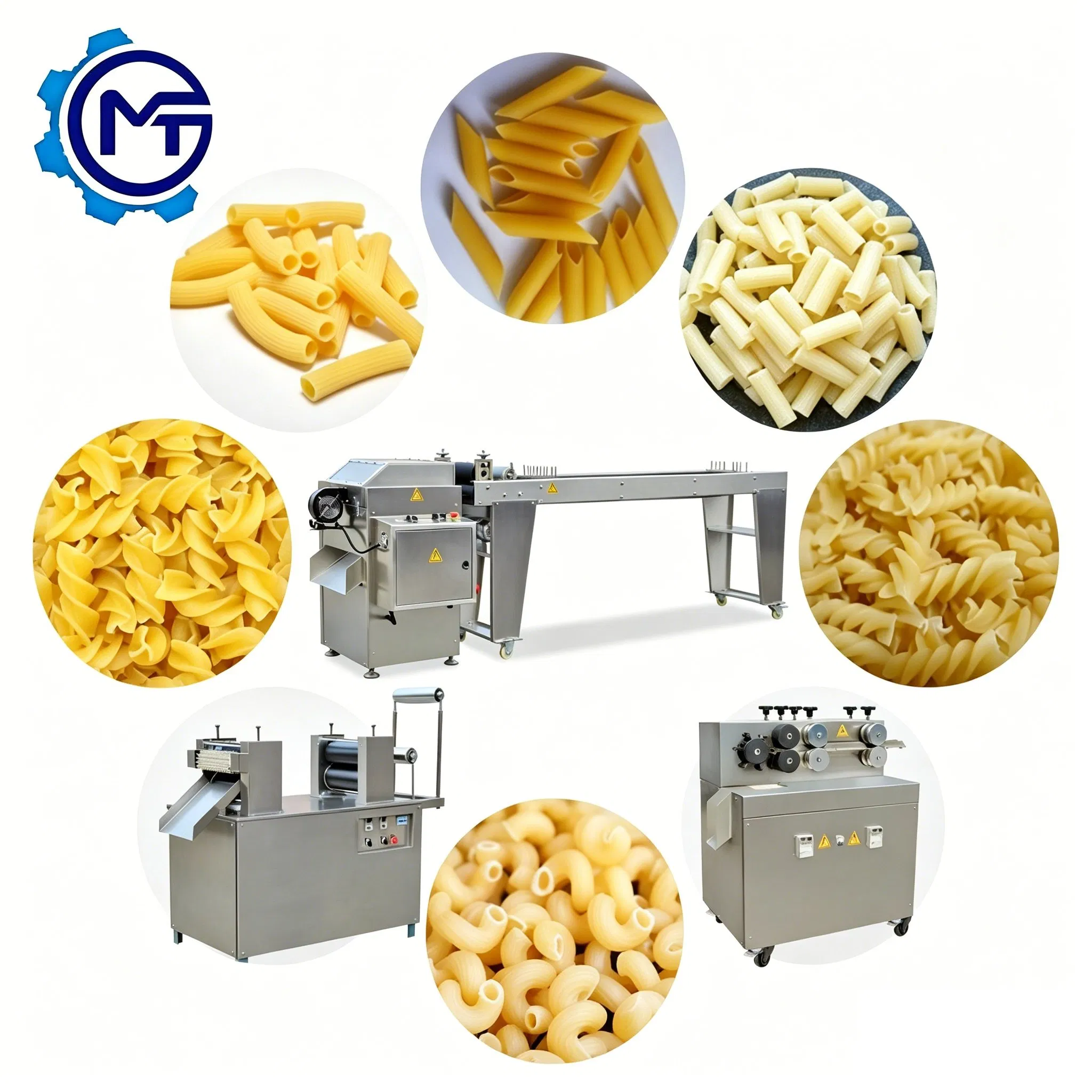 Linha de Produção de Extrusora de Alimentos para Macarrão Multifuncional com Secador e Resfriador