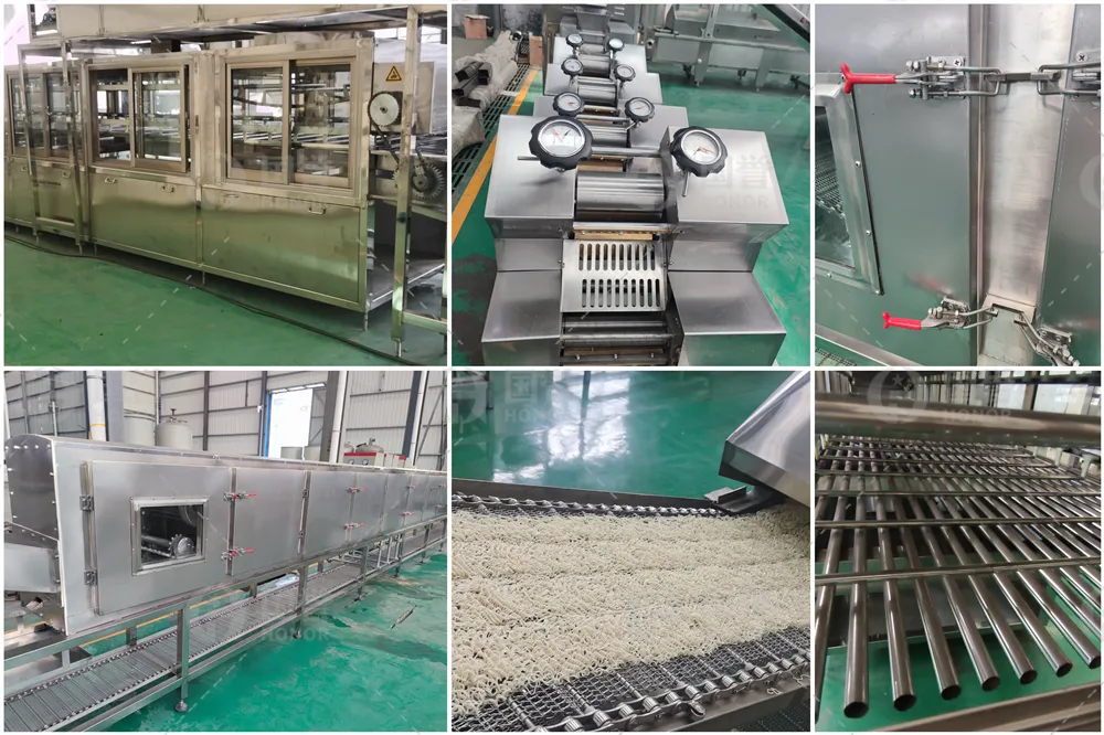 Máquina de Fazer Macarrão Instantâneo Frito e Linha de Produção de Macarrão Nutritivo para Fábrica de Diferentes Escalas