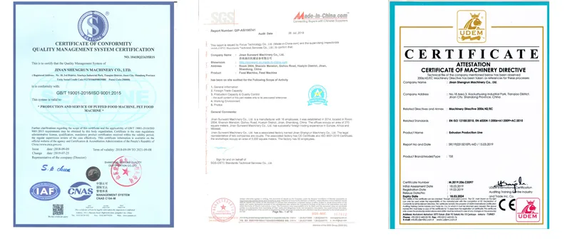 Certificados de qualidade