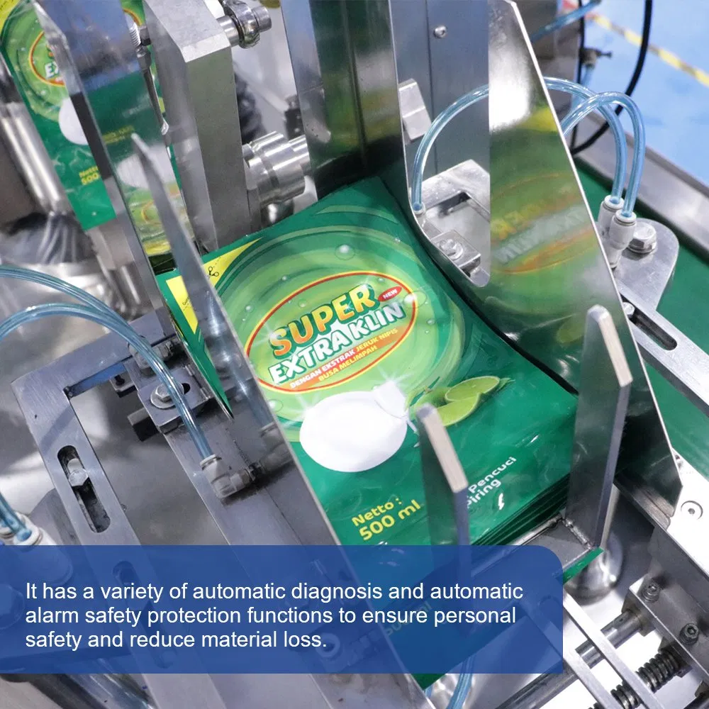 Máquina de Embalagem Rotativa para Sacos Pré-Fabricados com Recheio e Tampagem Digital de Alta Velocidade SUS304