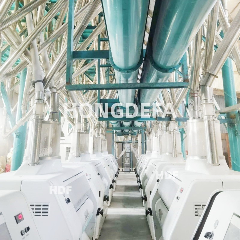 200t/24h Planta de Moagem de Farinha de Trigo Industrial Totalmente Automática com Controle PLC e Serviço Pós-Venda