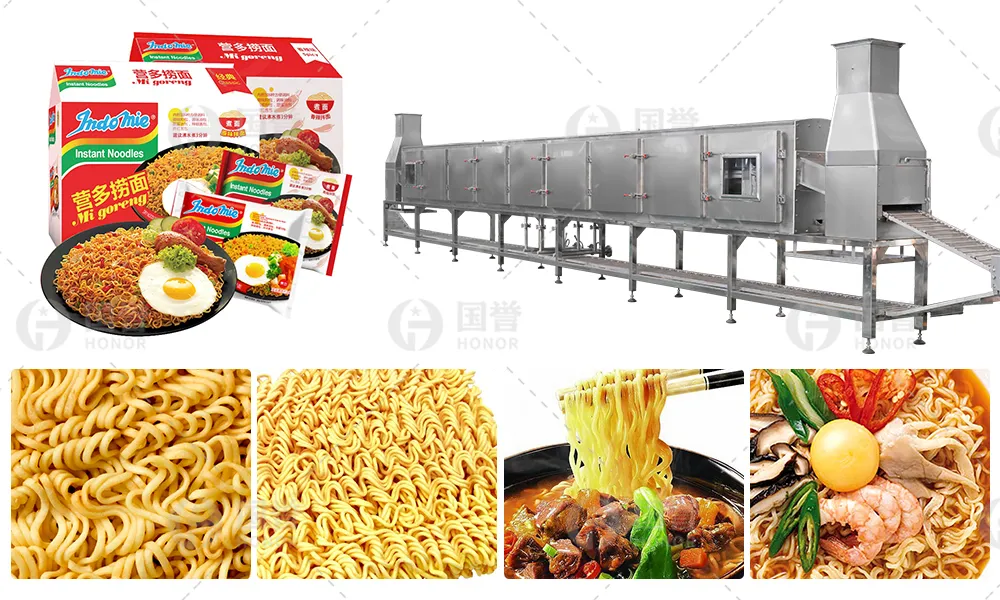 Máquina de Fazer Macarrão Instantâneo Frito e Linha de Produção de Macarrão Nutritivo para Fábrica de Diferentes Escalas