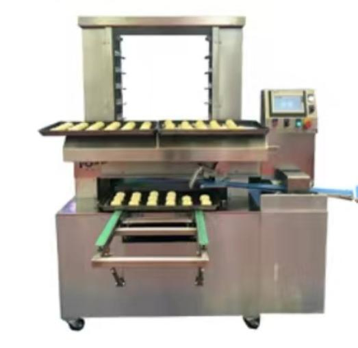 Linha de Produção de Pão Cozido a Vapor Totalmente Automática Máquina Cortadora de Pão Máquina de Sova de Massa Máquina de Reformar Massa Máquina de Formar Pão Depositor de Recheio de Pão