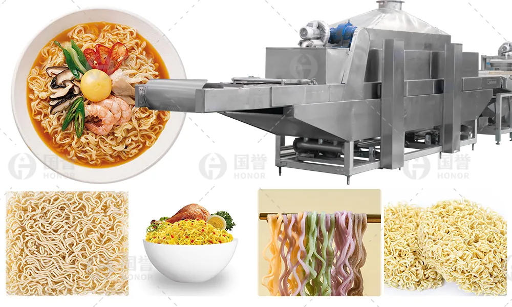 Máquina Automática de Macarrão Instantâneo Sem Glúten Equipamento para Macarrão Instantâneo Cozido Linha de Produção de Macarrão de Trigo Sarraceno Instantâneo