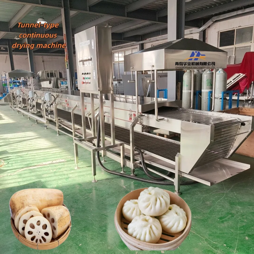 Continuous Water-Poached and Steamed Lotus Root Machine