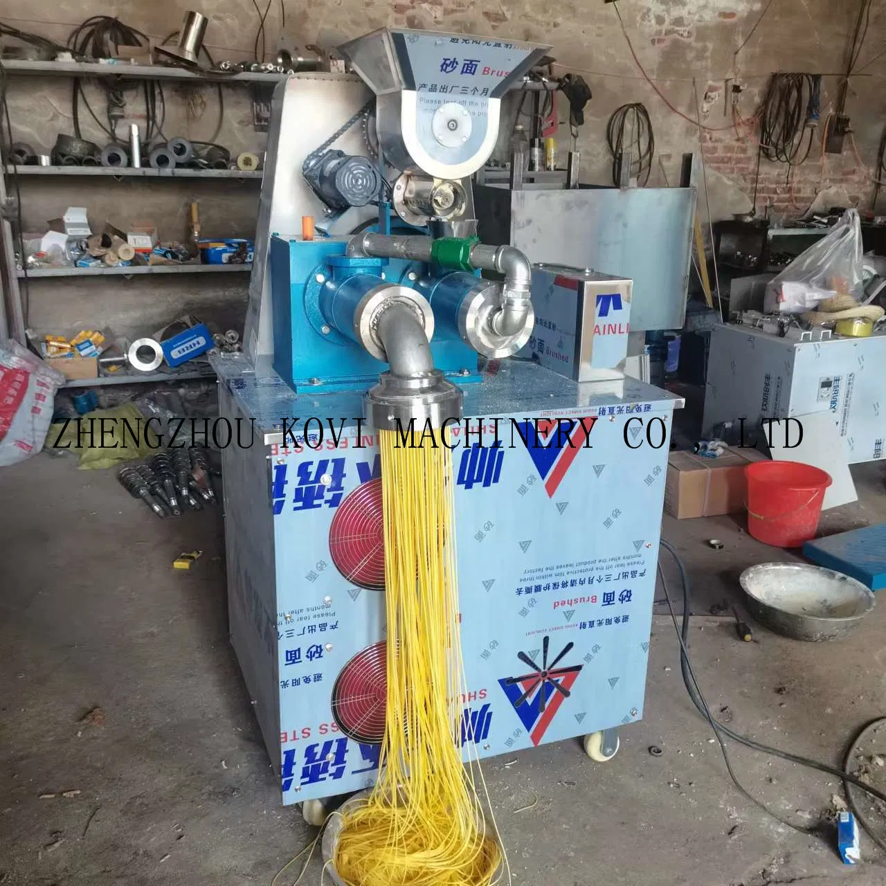 Máquina Elétrica de Fazer Macarrão de Arroz, Milho e Espaguete, Extrusora de Macarrão, Máquina de Vermicelli 150kg/H