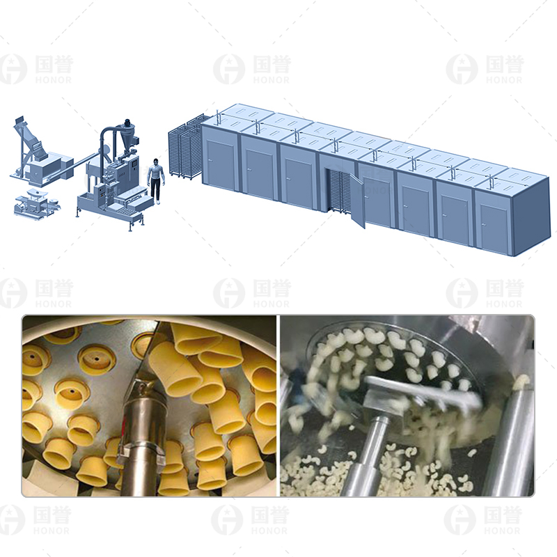 Linha de Produção de Macarrão Longo Sem Glúten - Extrusora Industrial de Macarrão em Linha Contínua