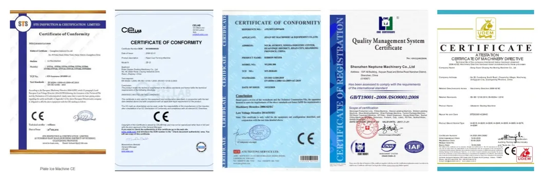 Certificados de Qualidade da Linha de Produção