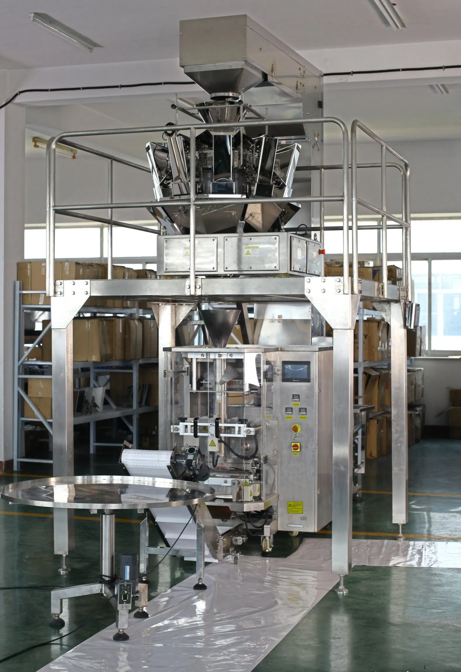 Sistema de Embalagem Vertical Automático para Filme de Pasta Multifuncional, Máquina de Embalagem em Saco Almofadado, Saco com Fundo Reforçado, Saco com Perfuração