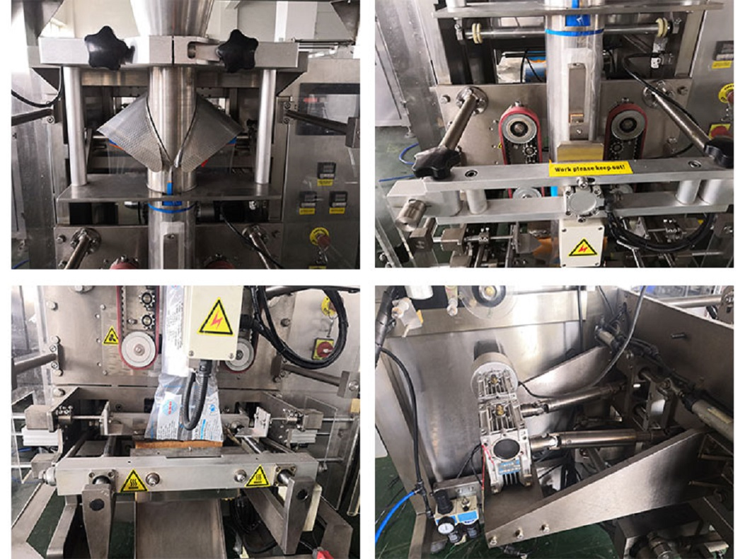 Sistema de Embalagem Vertical Automático para Filme de Pasta Multifuncional, Máquina de Embalagem em Saco Almofadado, Saco com Fundo Reforçado, Saco com Perfuração