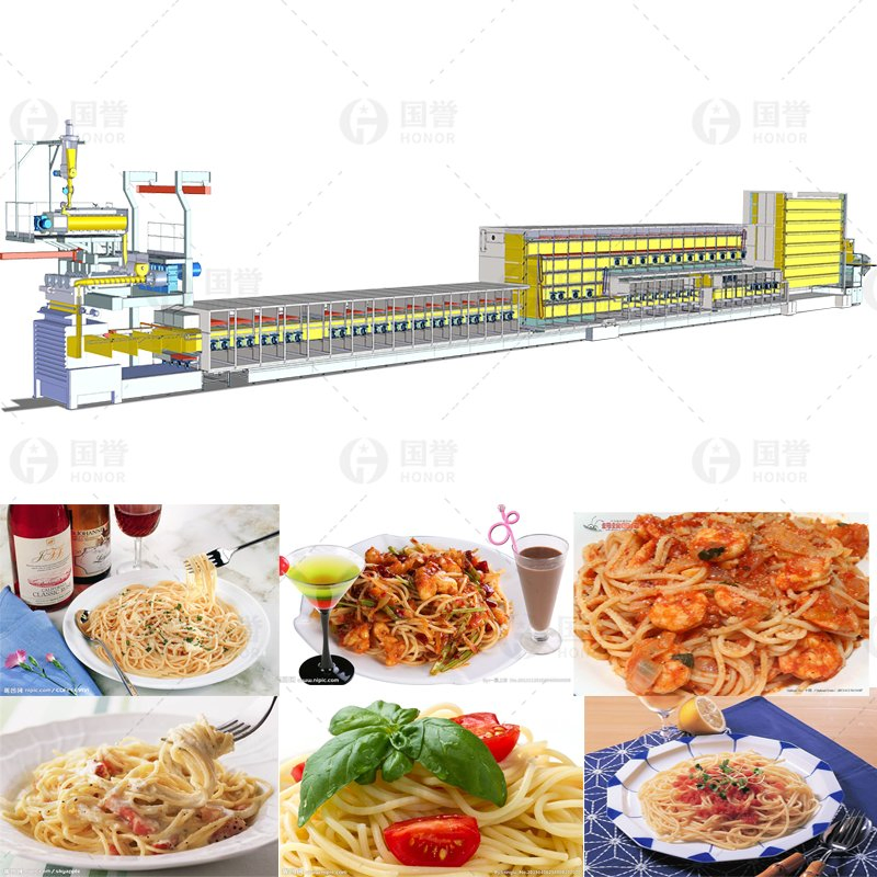 Linha Industrial de Secagem de Macarrão Sem Glúten para Produção de Macarrão Longo e Seco