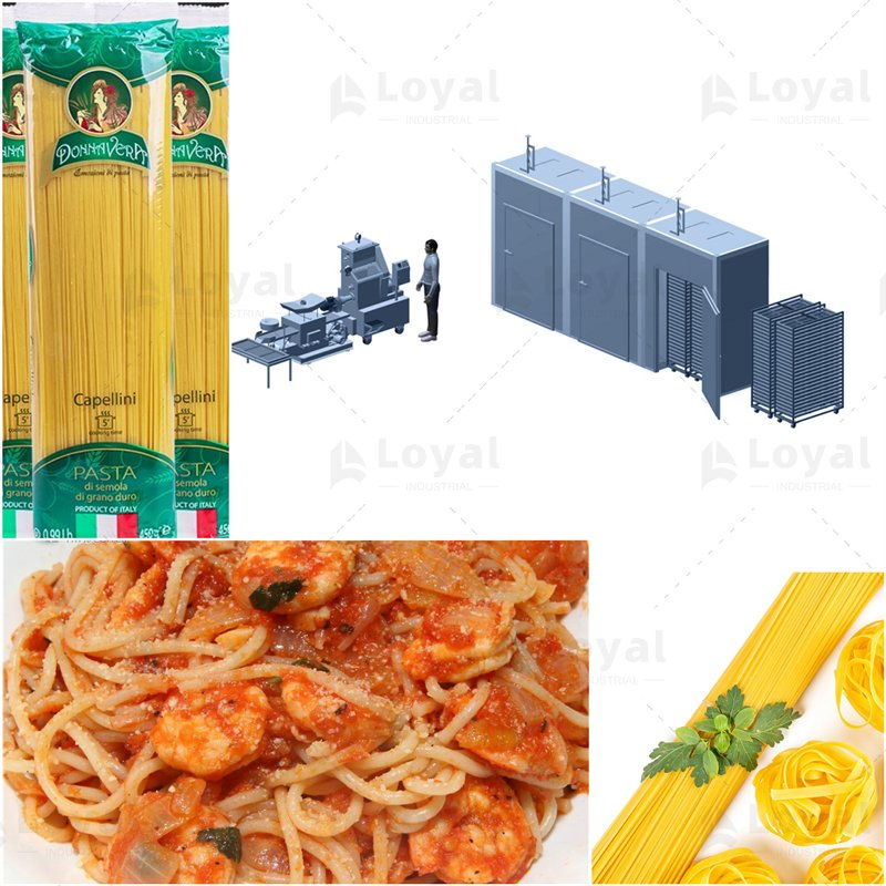 500 Kg/Hora Linhas de Produção de Massa Longa Linha de Produção de Espaguete Linha de Produção de Massa Seca