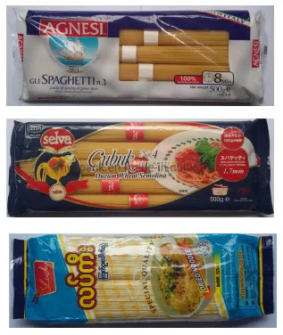 Máquina Automática de Embalagem de Noodles, Macarrão, Arroz e Noodles com 8 Máquinas de Pesagem e Agrupamento