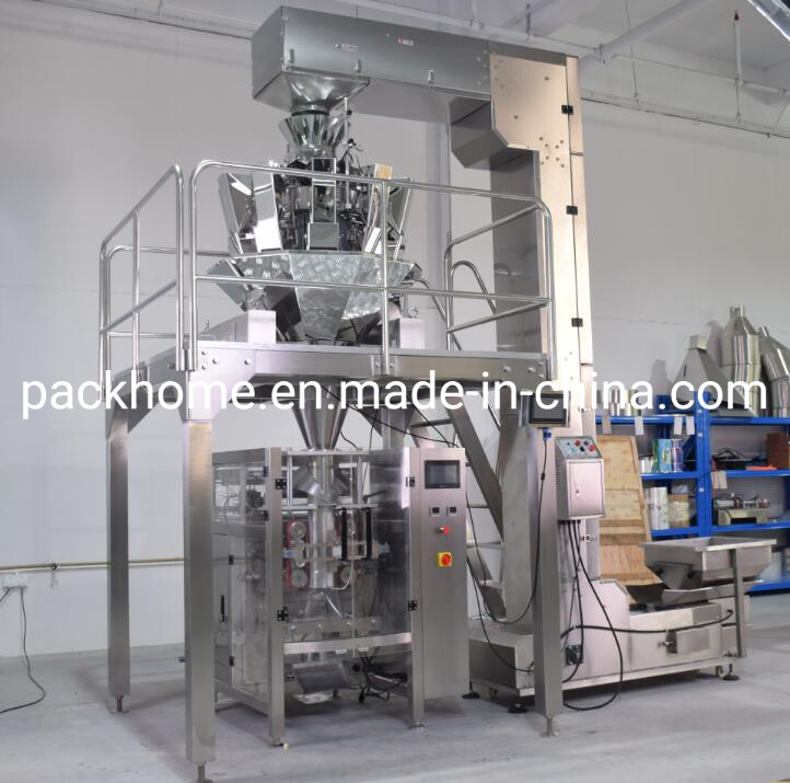 Máquina de Embalagem Doybag Pré-Fabricada com Pesadora Multicabeça Automática para Batatas Fritas, Massa, Frutas Secas