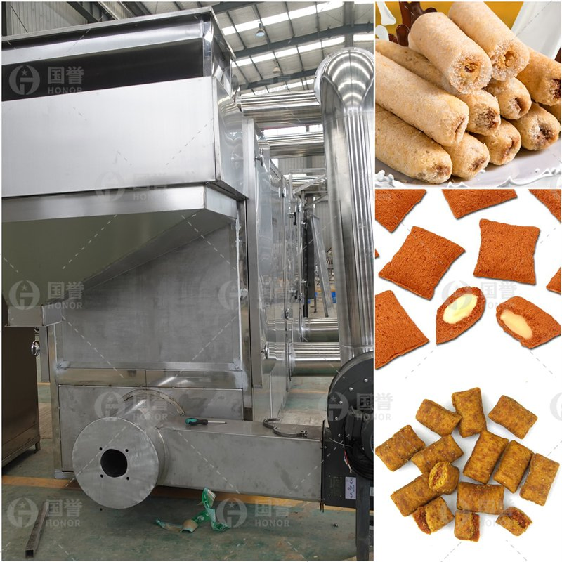 Máquina de Formação de Alimentos Puffados Inteligente Sistema de Produção de Snacks Recheados Totalmente Automatizado Máquina de Fazer Alimentos Puffados com Controle de Precisão