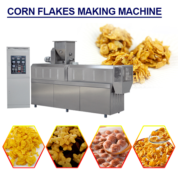 Equipamento de Processamento de Flocos de Milho Instantâneos Planta de Produção de Cereal Puffado