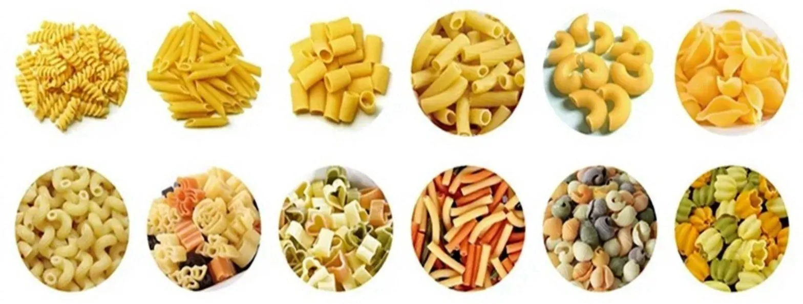 Componentes de produção de macarrão