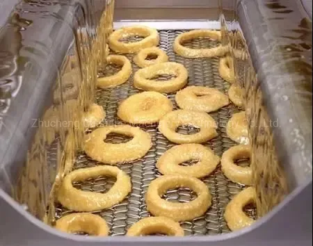 Lanche de macarrão de trigo fritador contínuo de batatas fritas fritador industrial