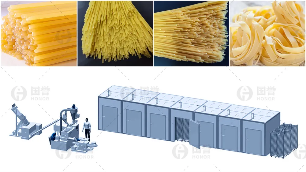 Linha de Produção de Massa Longa Linha de Produção de Massa Curta Processo de Fabricação de Massa
