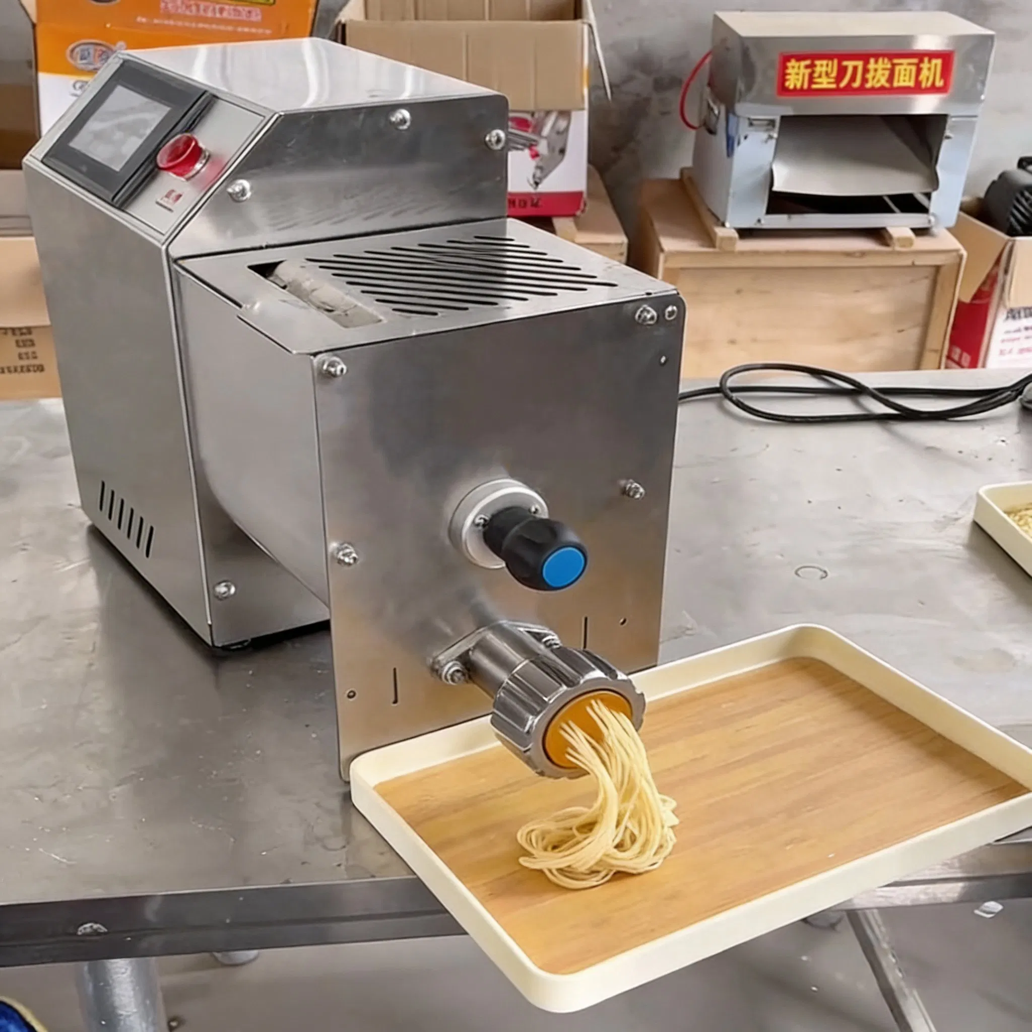 60-150kg/Hour Máquina Automática de Macarrão Elétrica de Cabeça Única para Fazer Massas Frescas Italianas para Processamento de Massa de Noodle Extrusora