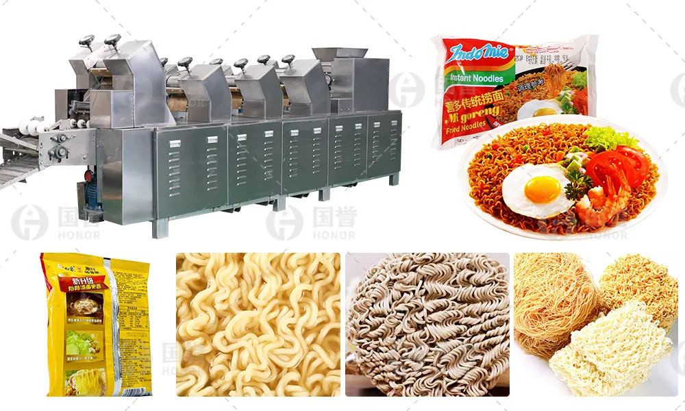 Máquina de Fazer Macarrão Instantâneo Frito e Linha de Produção de Macarrão Nutritivo para Fábrica de Diferentes Escalas