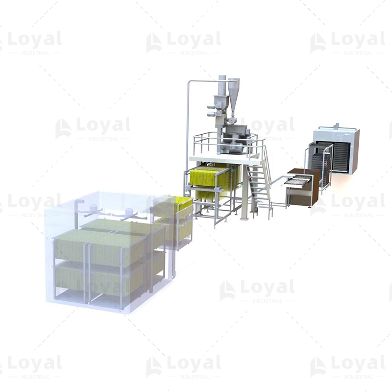 Linha de Produção de Massa Seca Linha de Produção de Espaguete Linha de Processamento de Massa Seca de Corte Longo