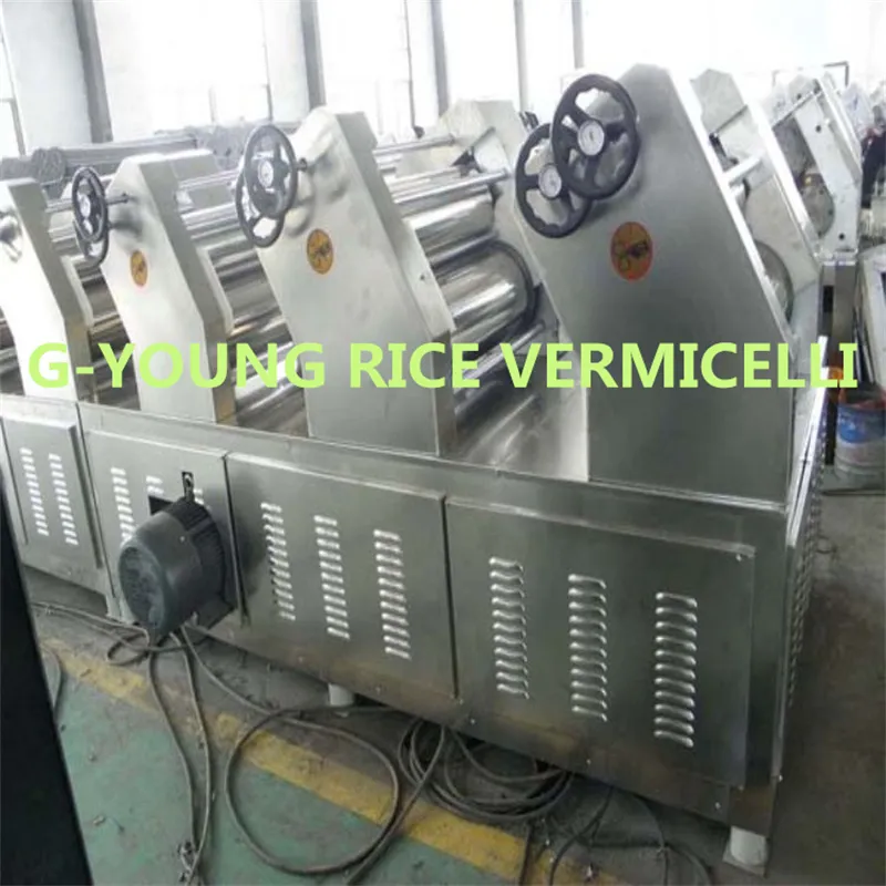 Linha de Produção de Fabricação de Macarrão Vermicelli de Farinha de Arroz Fresco por Extrusão a Vácuo