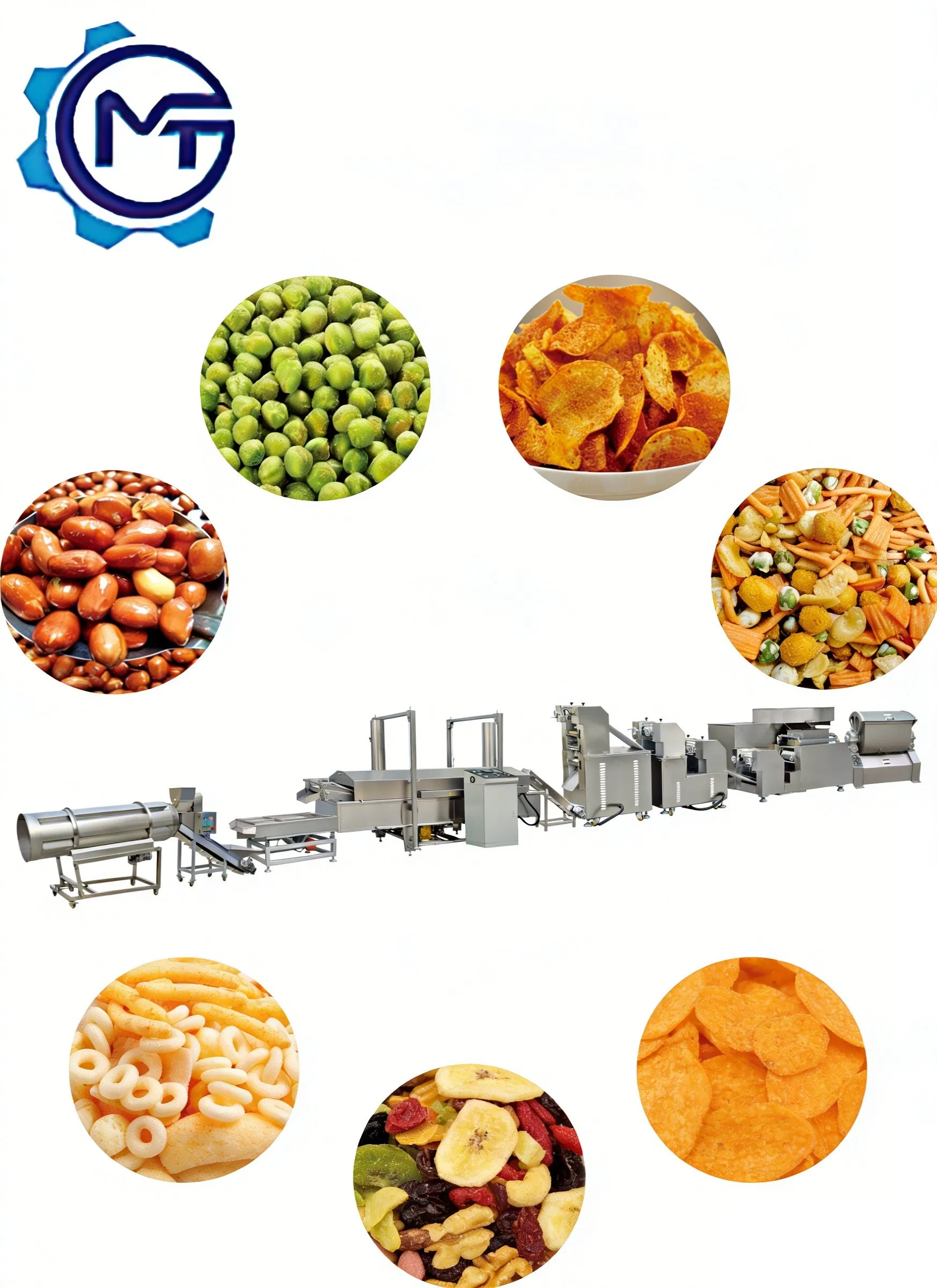 Linha de Produção de Processamento de Alimentos de Macarrão Frito Totalmente Automática de Alta Eficiência