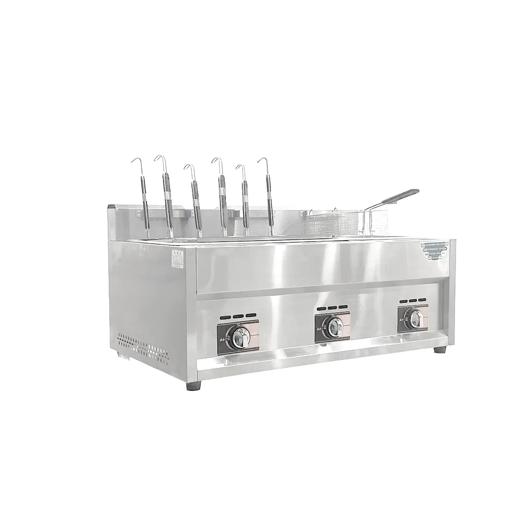 Fogão Comercial Multifuncional a Gás, Fritadeira, Cozinha de Macarrão, Vaporizador
