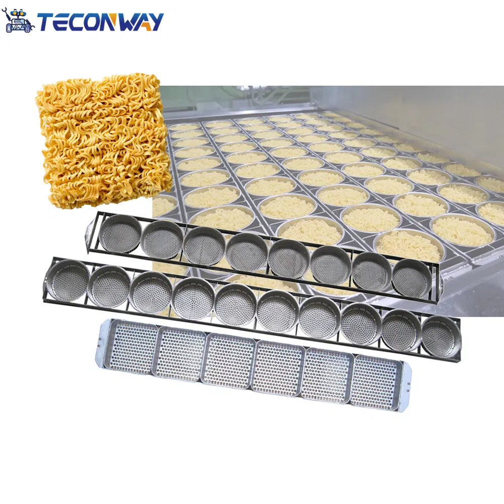 Especialista em Retentor de Fritadeira Fábrica Personalizada Feita Sob Medida Alta Área Aberta Molde de Perfuração Copo de Noodle Fritadeira Célula e Tampa para Máquina de Fritura de Noodles Instantâneos