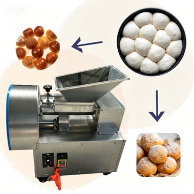 Máquina Industrial de Corte de Massa para Pizza, Máquina Divisora e Arredondadora de Massa