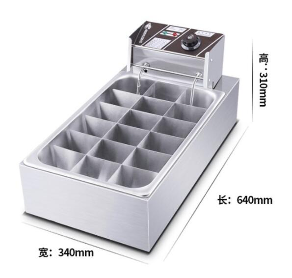 Fritadeira elétrica comercial combinada para cozinhar macarrão, fogão picante, frango frito aromático e batatas fritas, equipamento para lanches