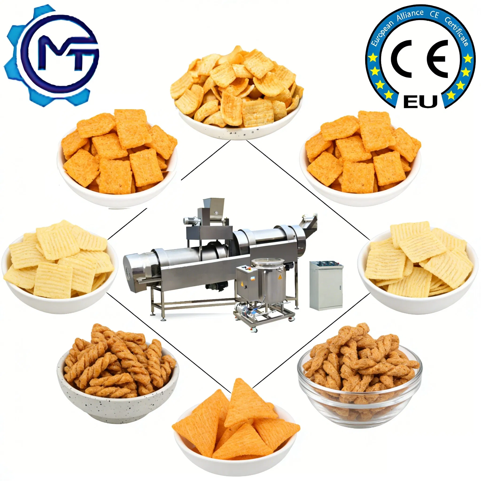 Linha de Produção de Processamento de Alimentos de Macarrão Frito Totalmente Automática de Alta Eficiência