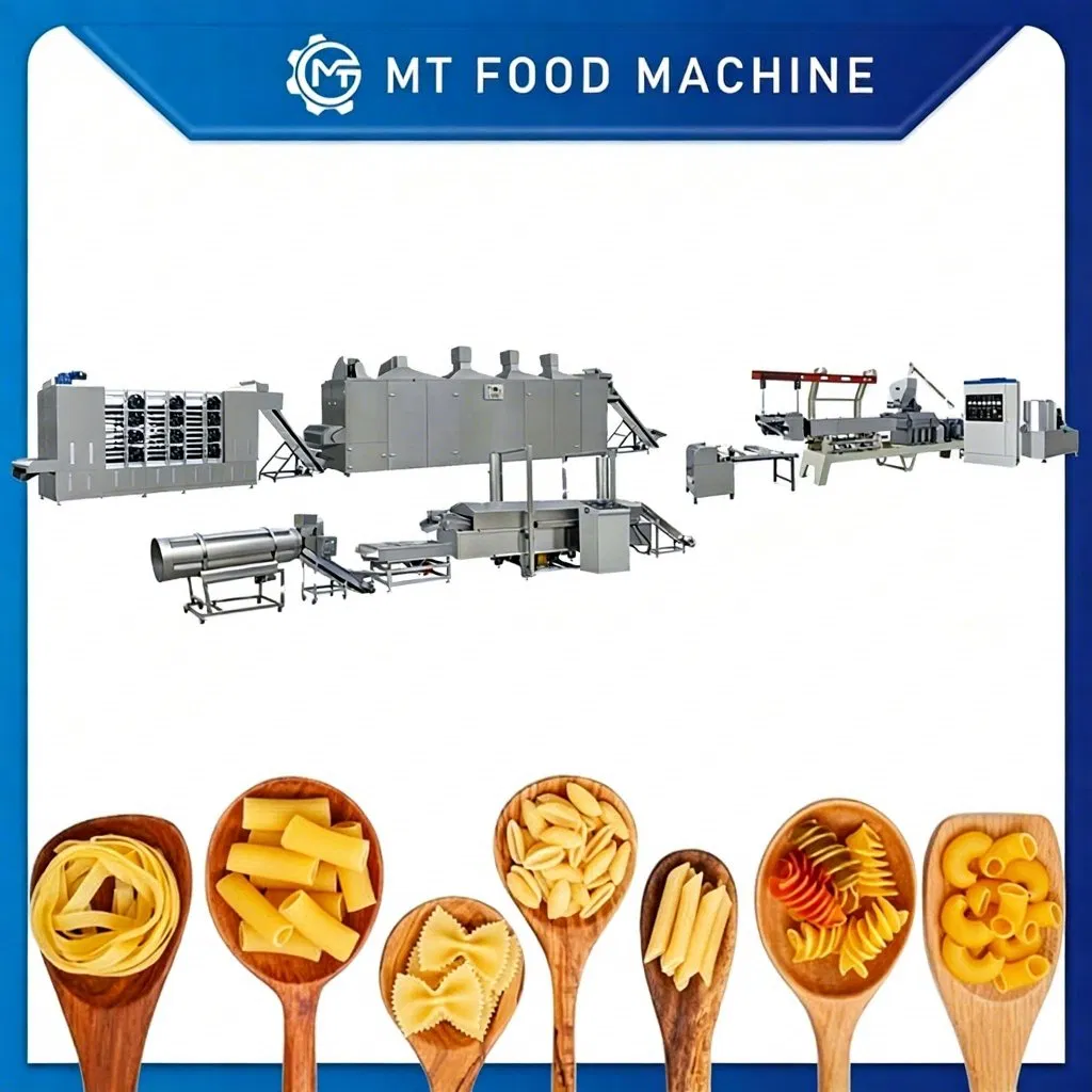 Linha de Produção de Extrusora de Alimentos para Macarrão Multifuncional com Secador e Resfriador