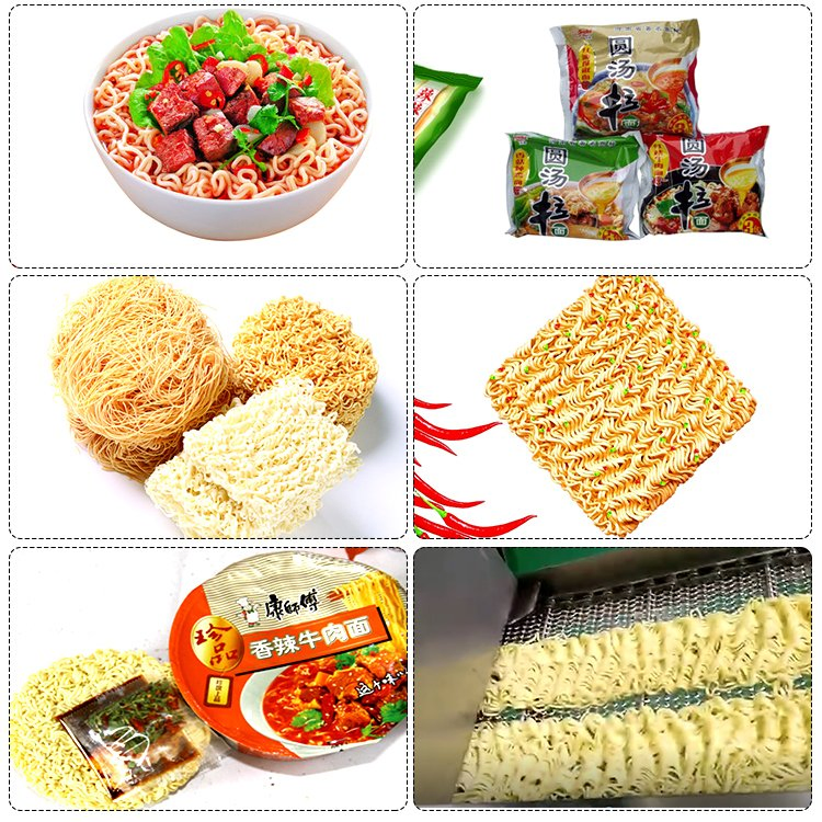 Máquina Automática de Macarrão Instantâneo Linha de Produção de Macarrão Instantâneo Linha de Processamento de Macarrão Instantâneo